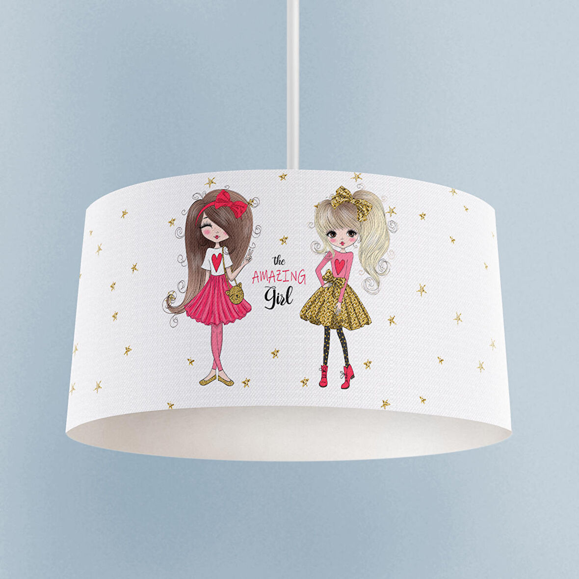 MEKTA HOME BEBEK VE ÇOCUK ODASI The Amazing Girl Desenli Avize