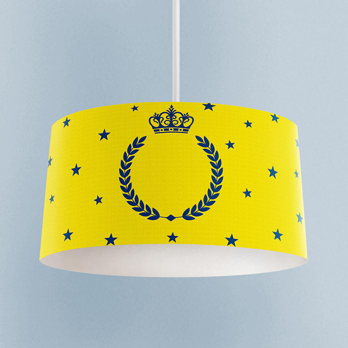 MEKTA HOME BEBEK VE ÇOCUK ODASI Taç ve Çelenk Desenli Sarı Avize