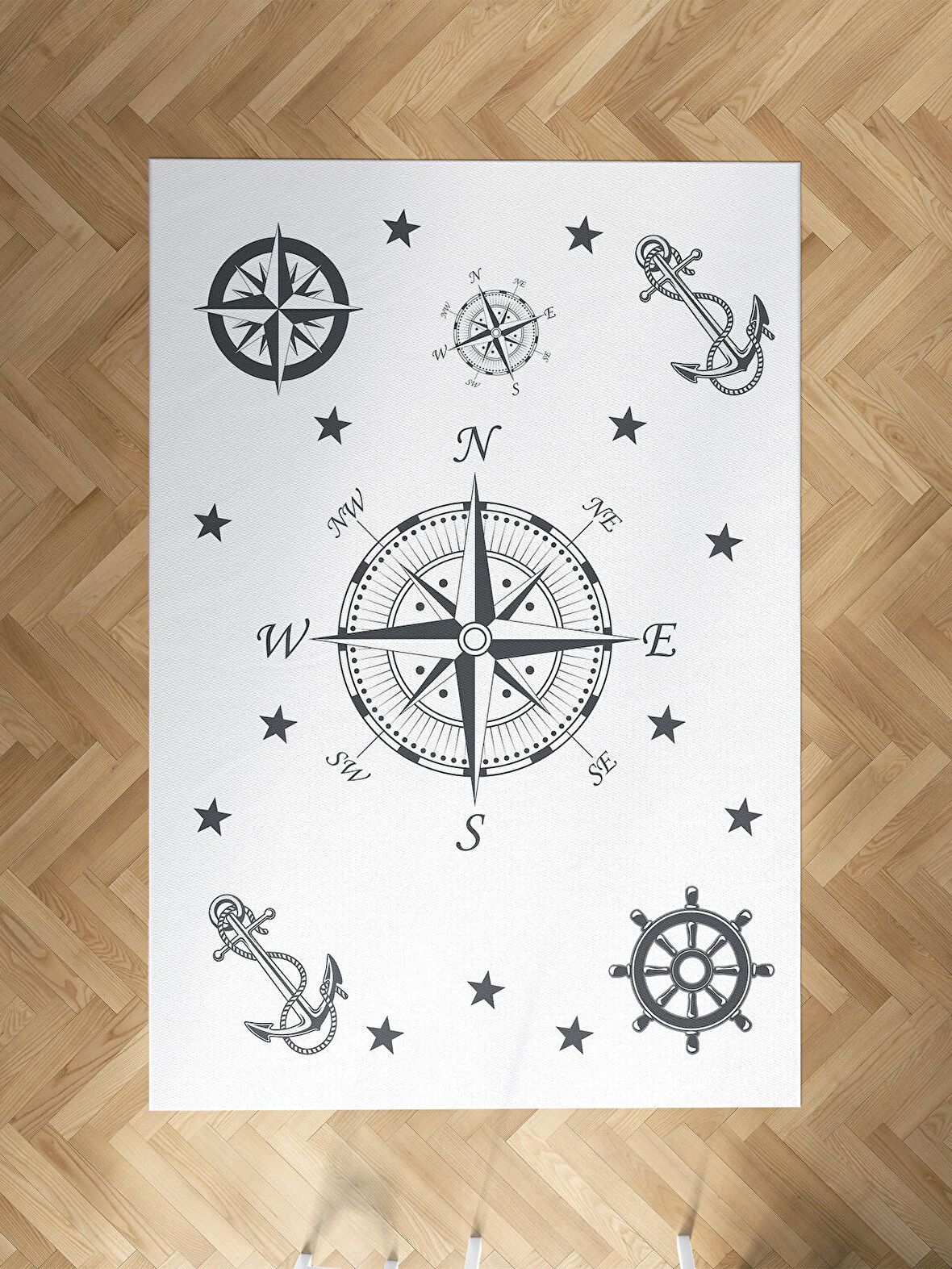 MEKTA HOME BEBEK VE ÇOCUK ODASI Pusula Desenli Halı