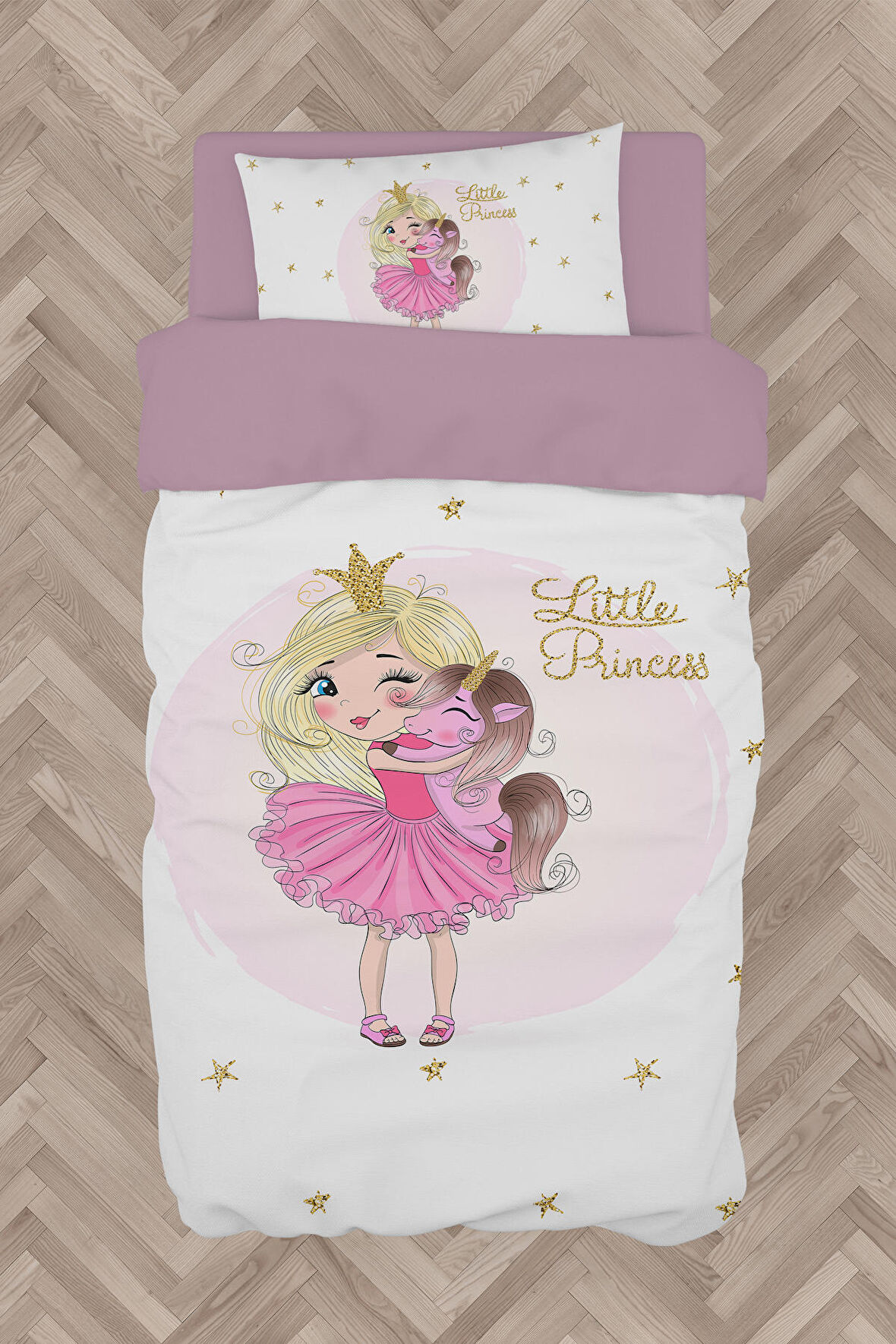 MEKTA HOME BEBEK VE ÇOCUK ODASI Little Princess Desenli Nevresim Takımı