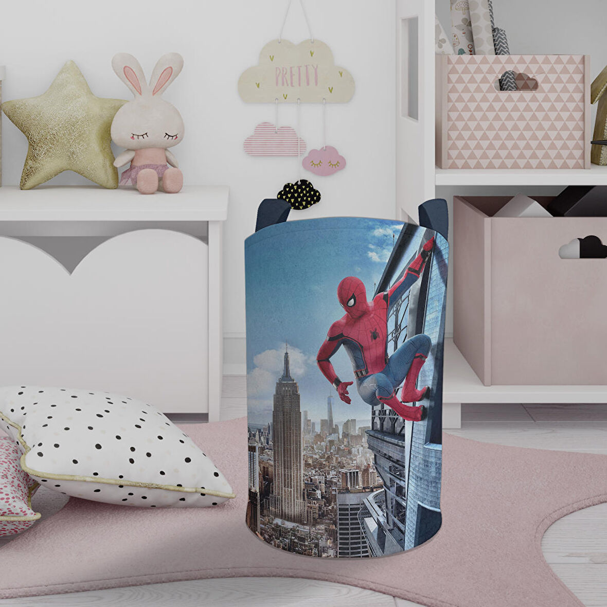 MEKTA HOME BEBEK VE ÇOCUK ODASI Spider-Man Desenli Oyuncak Sepeti