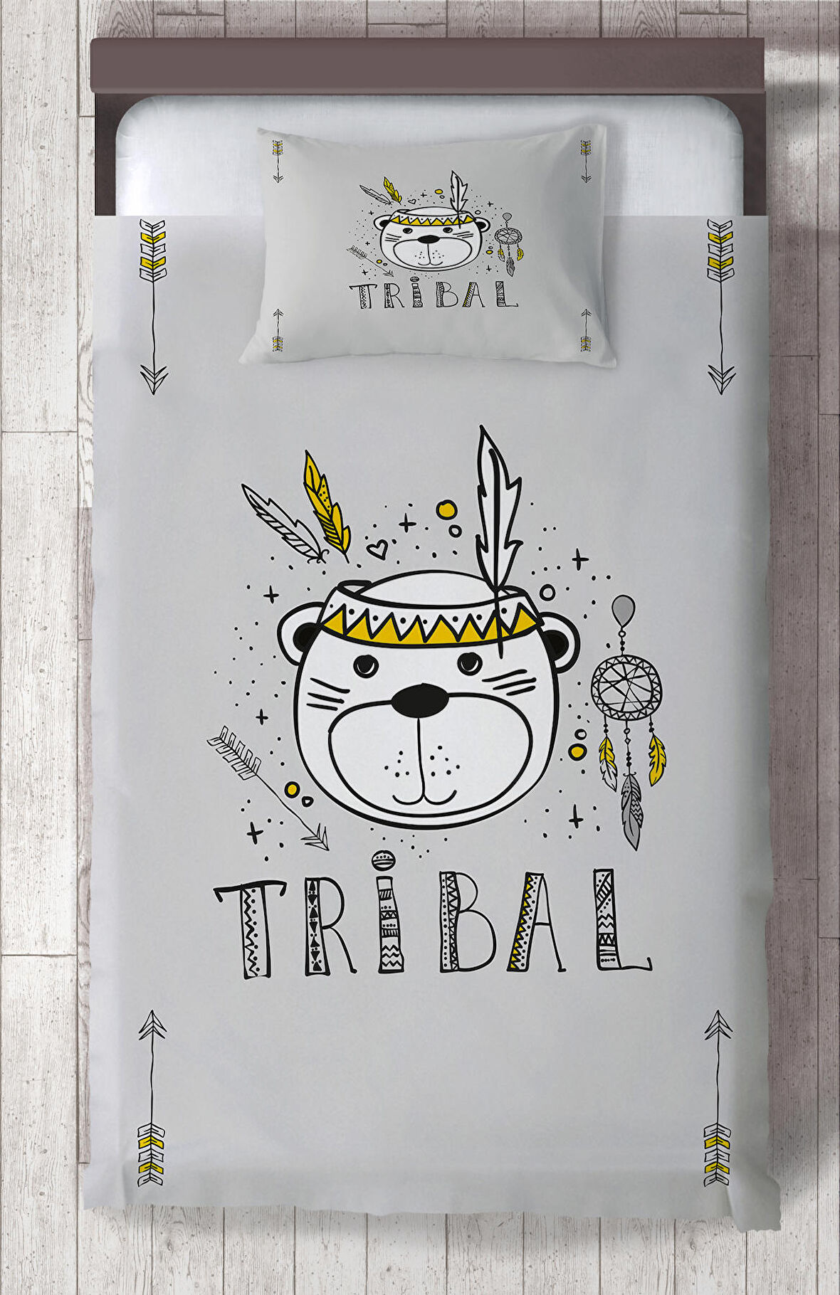 MEKTA HOME BEBEK VE ÇOCUK ODASI Tribal Desenli Yatak Örtüsü