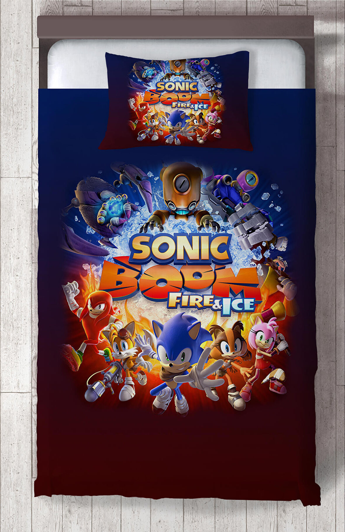MEKTA HOME BEBEK VE ÇOCUK ODASI Sonic Boom Desenli Yatak Örtüsü