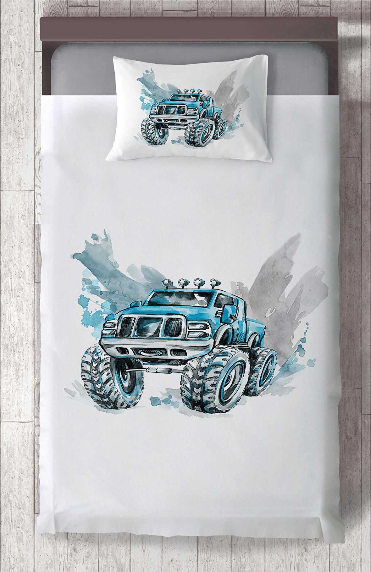 MEKTA HOME BEBEK VE ÇOCUK ODASI Jeep Desenli Yatak Örtüsü