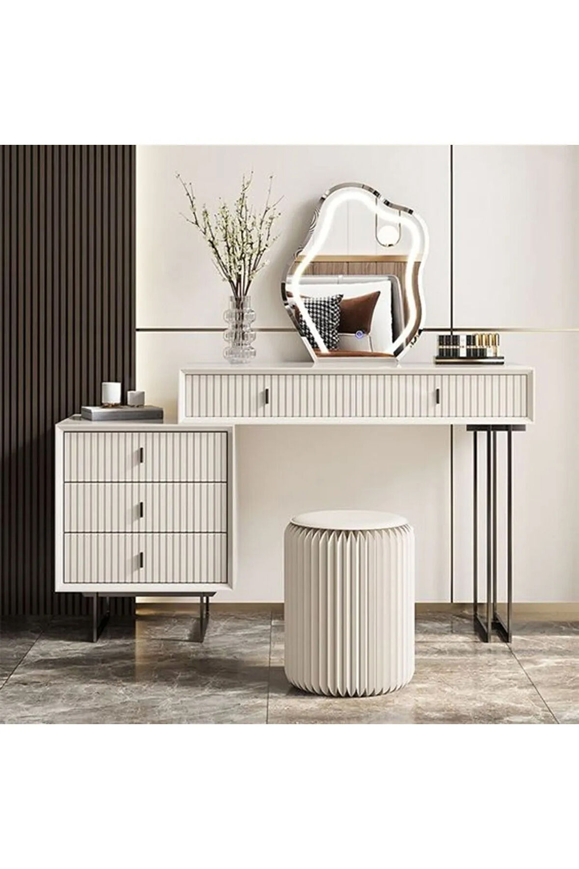100 cm Ledli Banyo Aynası-Konsol Makyaj Aynası