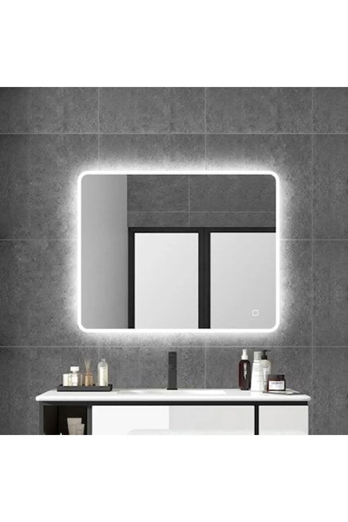 60 cm Ledli Banyo Aynası-Konsol Makyaj Aynası