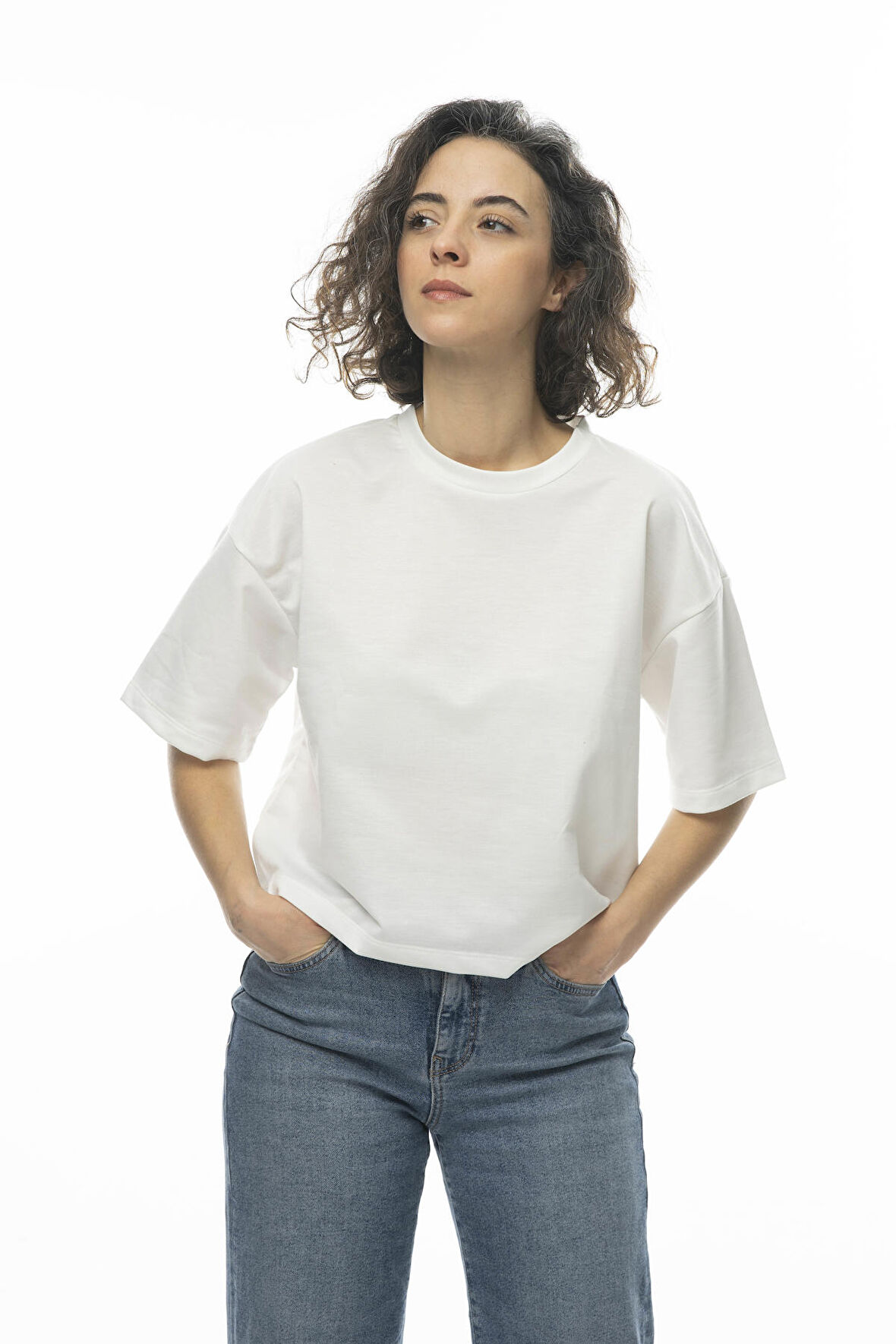 KADIN OVERSIZE ÖN-ARKA BASKILI TUNIC T-SHIRT