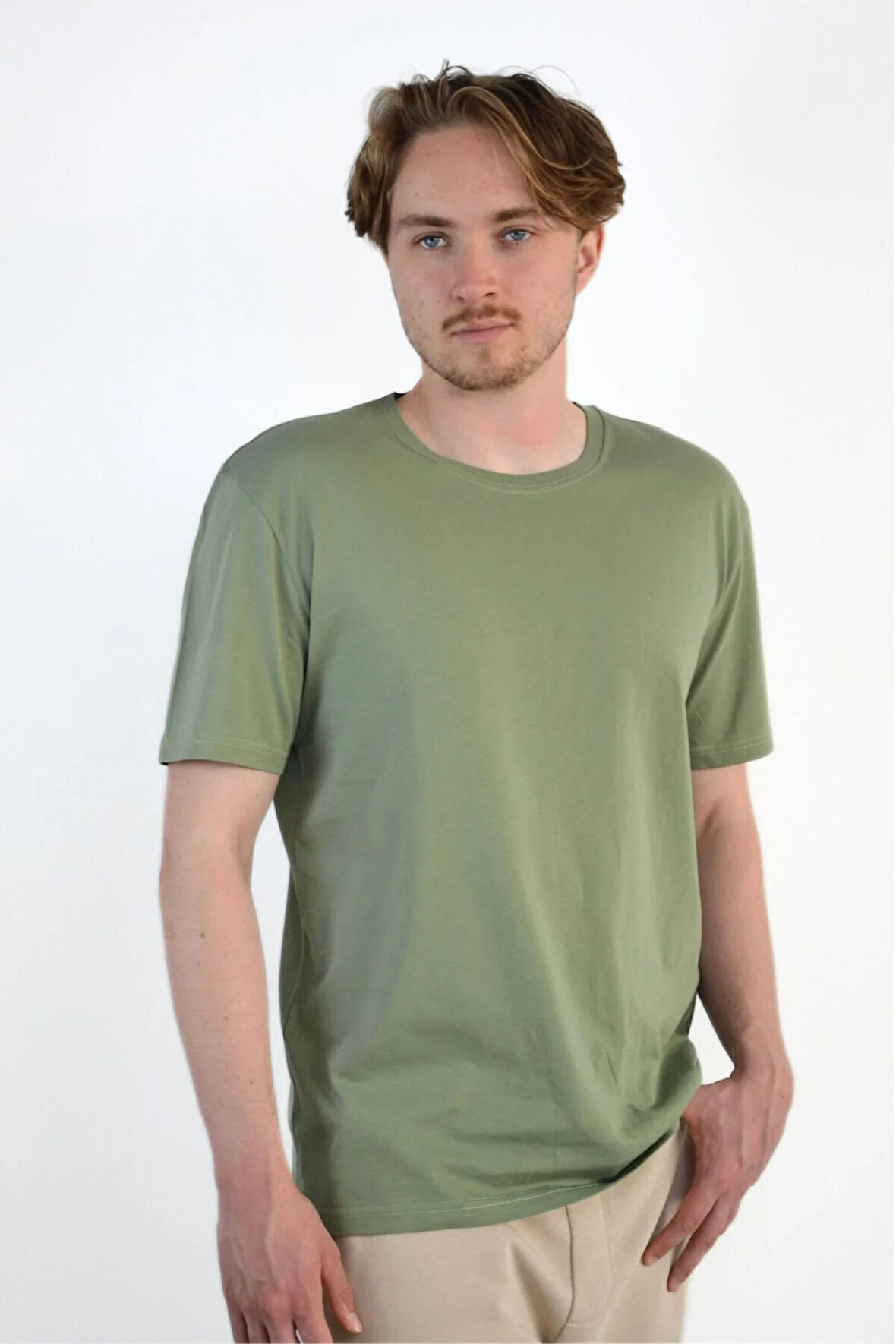 Unisex Düz %100 Pamuk Bisiklet Yaka Basic Tişört