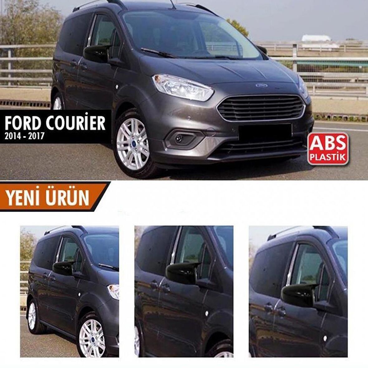 Ford Courier Batman Yarasa Ayna Kapağı Piano Black 2014-2017