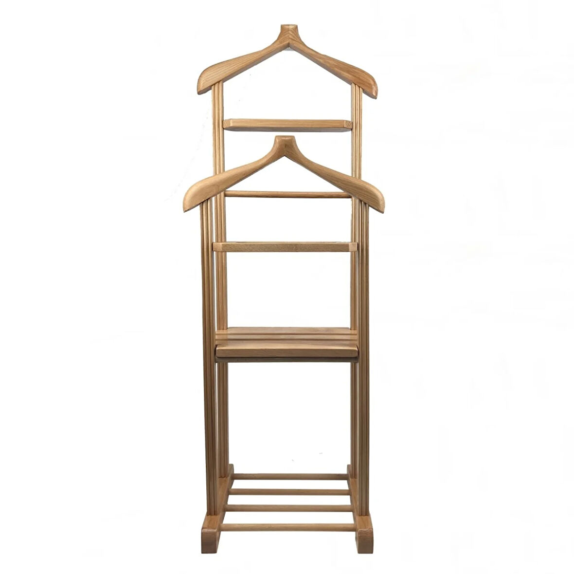 Melada Mobilya Gürgen Çift Tepeli Dilsiz Uşak Ham Cilalı Double Sehpalı