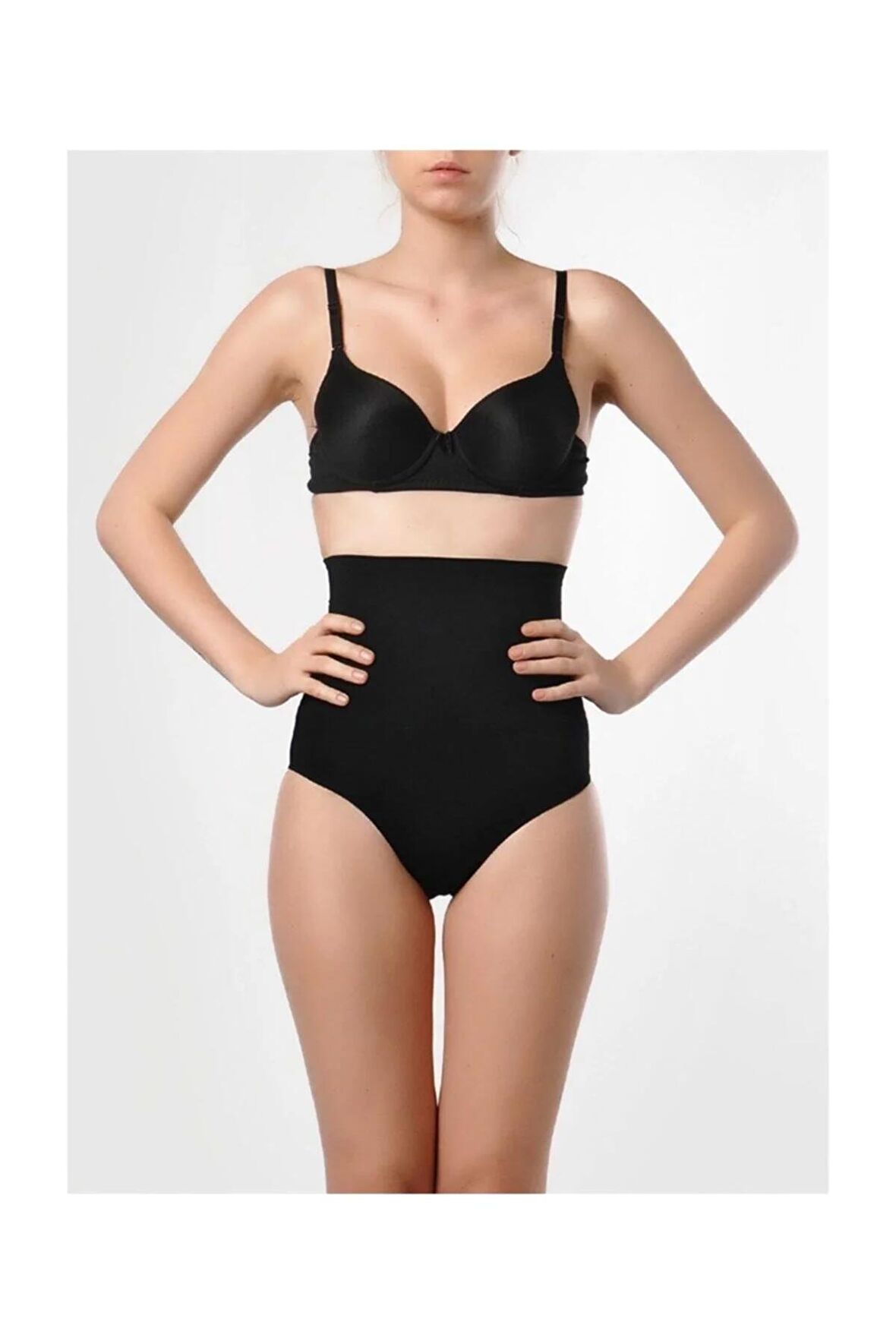 Toparlayıcı Silikonlu Yüksek Bel Slip Korse