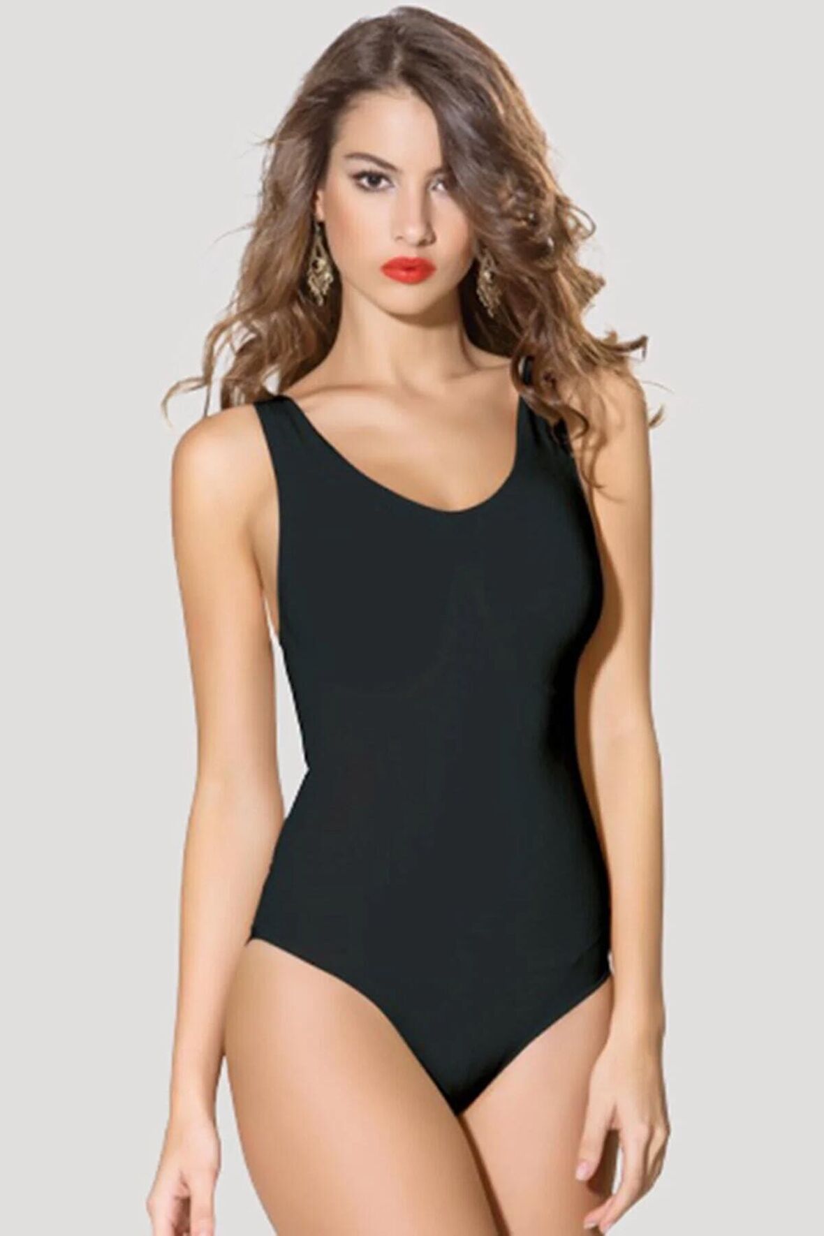 Kadın Siyah Çıtçıtlı Body Korse