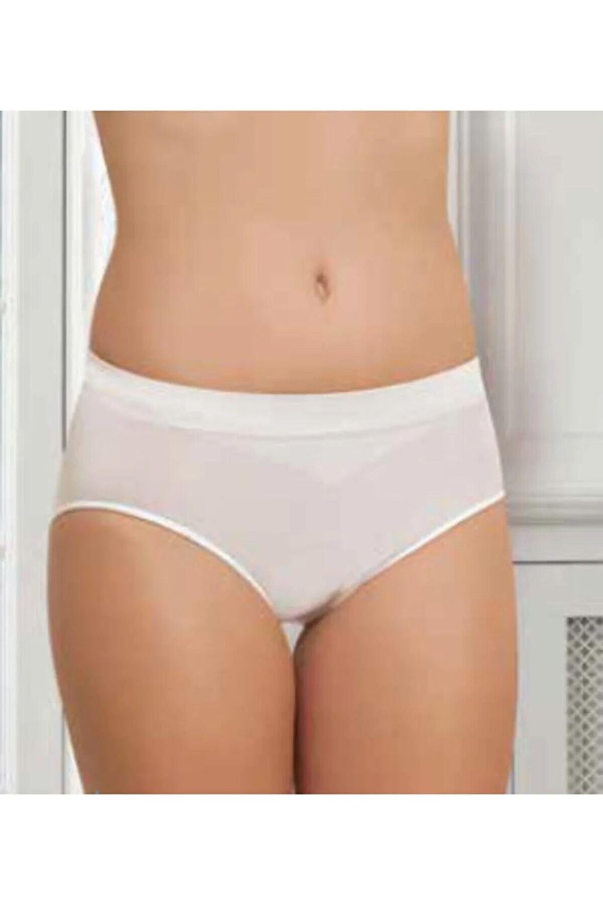 Kadın Beyaz Dikişsiz Slip Külot 2006