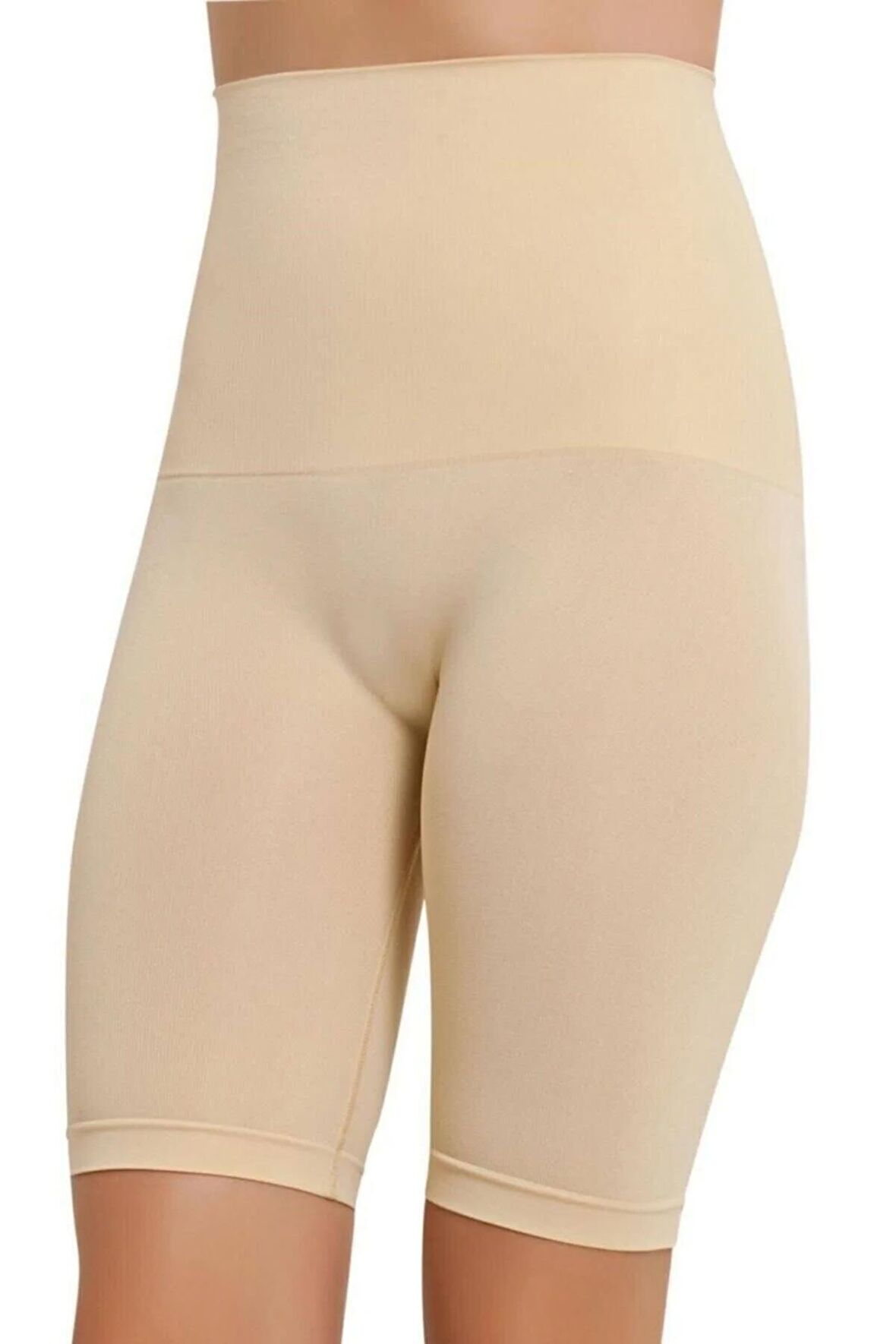 Kadın Ten Dikişsiz Yüksek Bel Uzun Paçalı Toparlayıcı Korse 2460