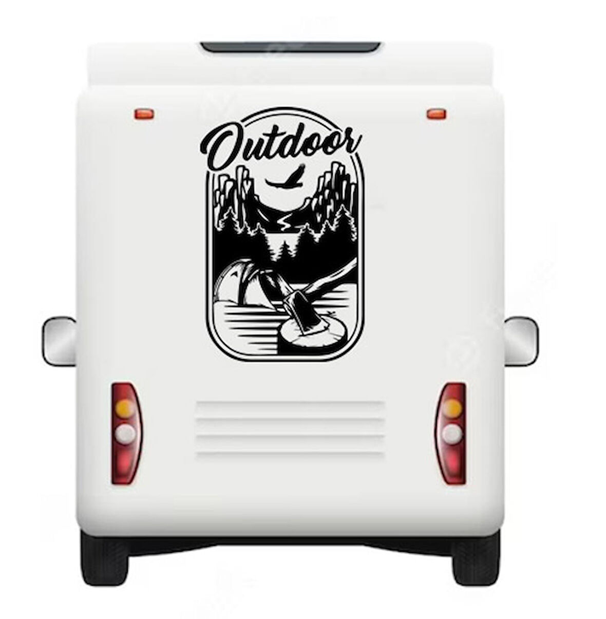 50 x 33 cm Outdoor Off Road Karavan Sticker. Off Road Çıkartmaları