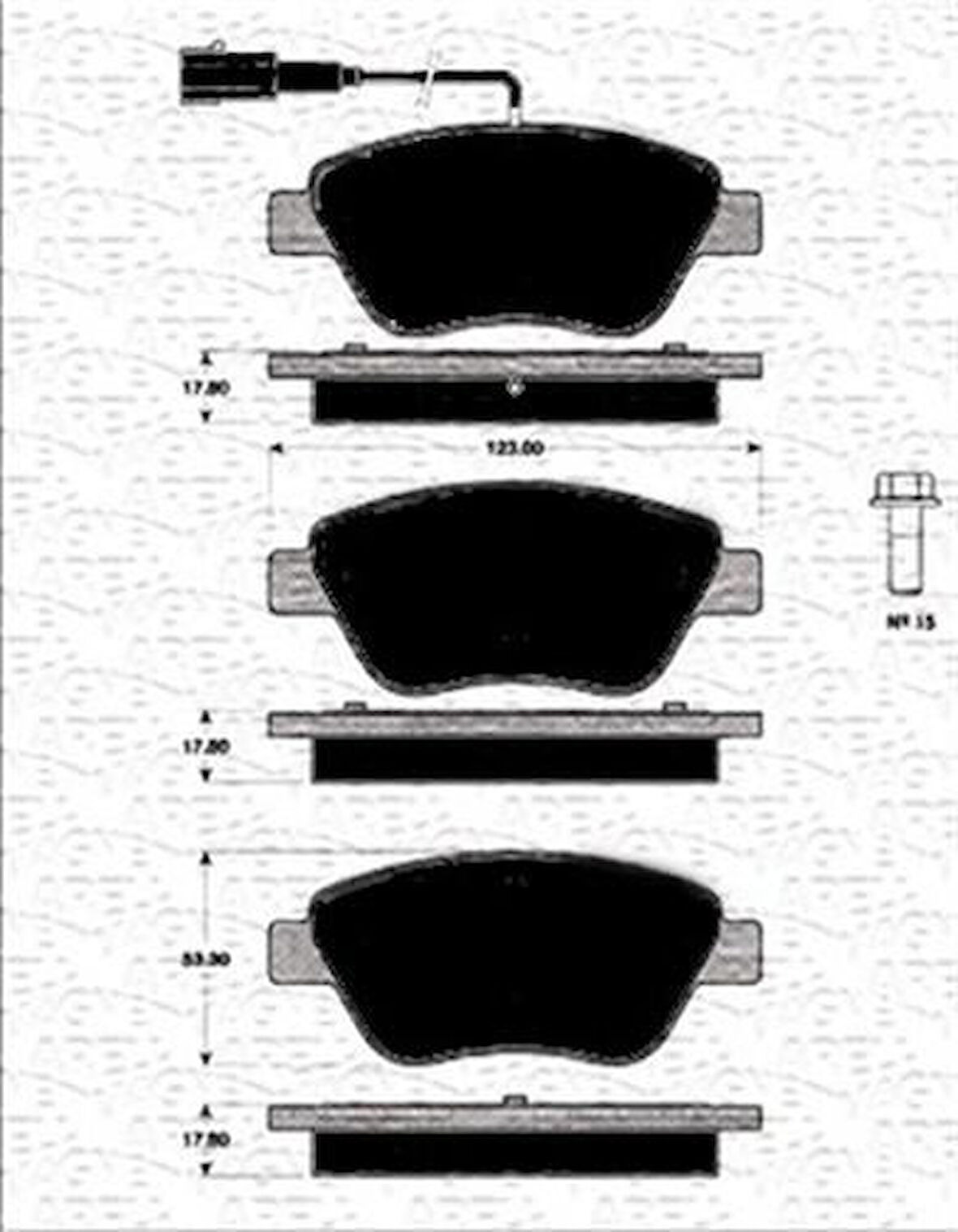 Magnettı Marellı 323700004600 Fren Balatası Ön Corsa D 07>14 06> Adam 13> 13> Kucuk Tıp