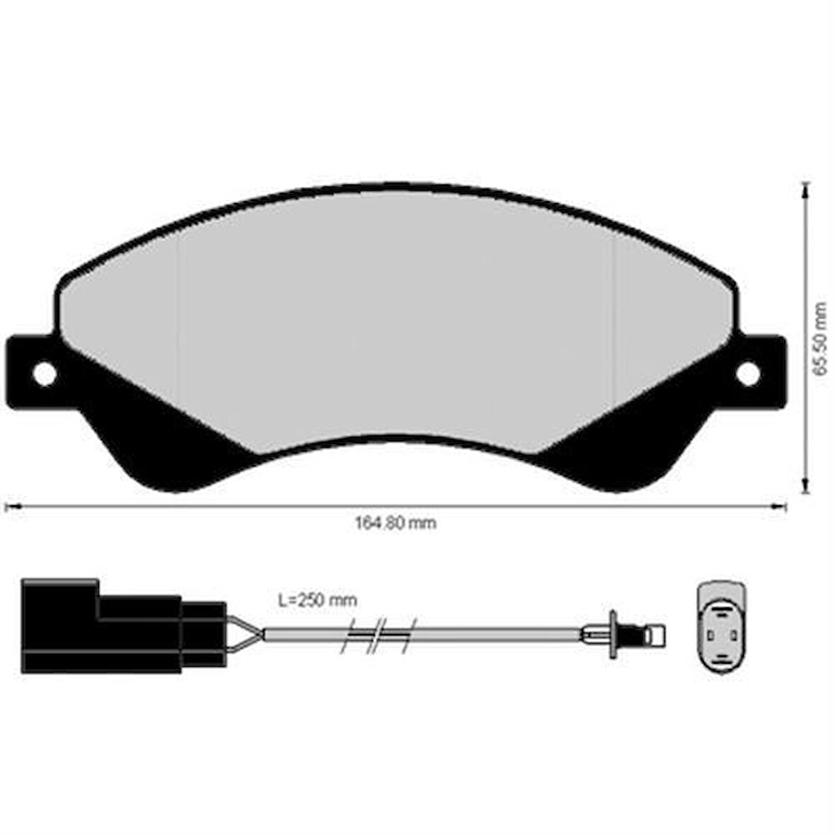 Magnettı Marellı 323700012600 Ön Fren Balatası Transıt V347 06>14 (Onden Ceker) Fıslı