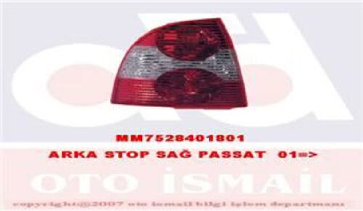 Magnetti Marelli 714028401801 Stop Lambası Sağ Passat 00-05 Duysuz 3B5945096AE