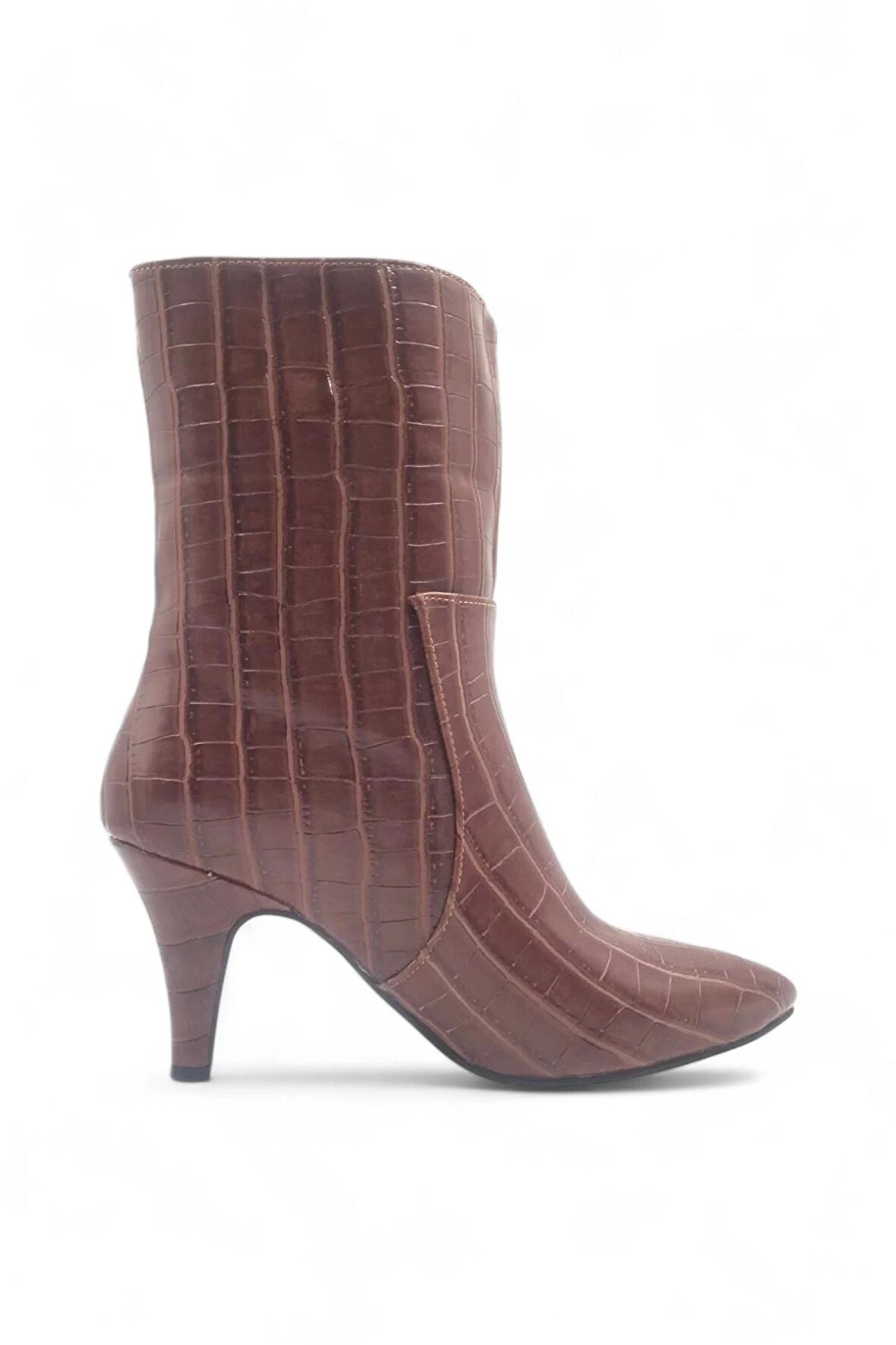 Plusha Kahverengi Kadın Yarım Çizme