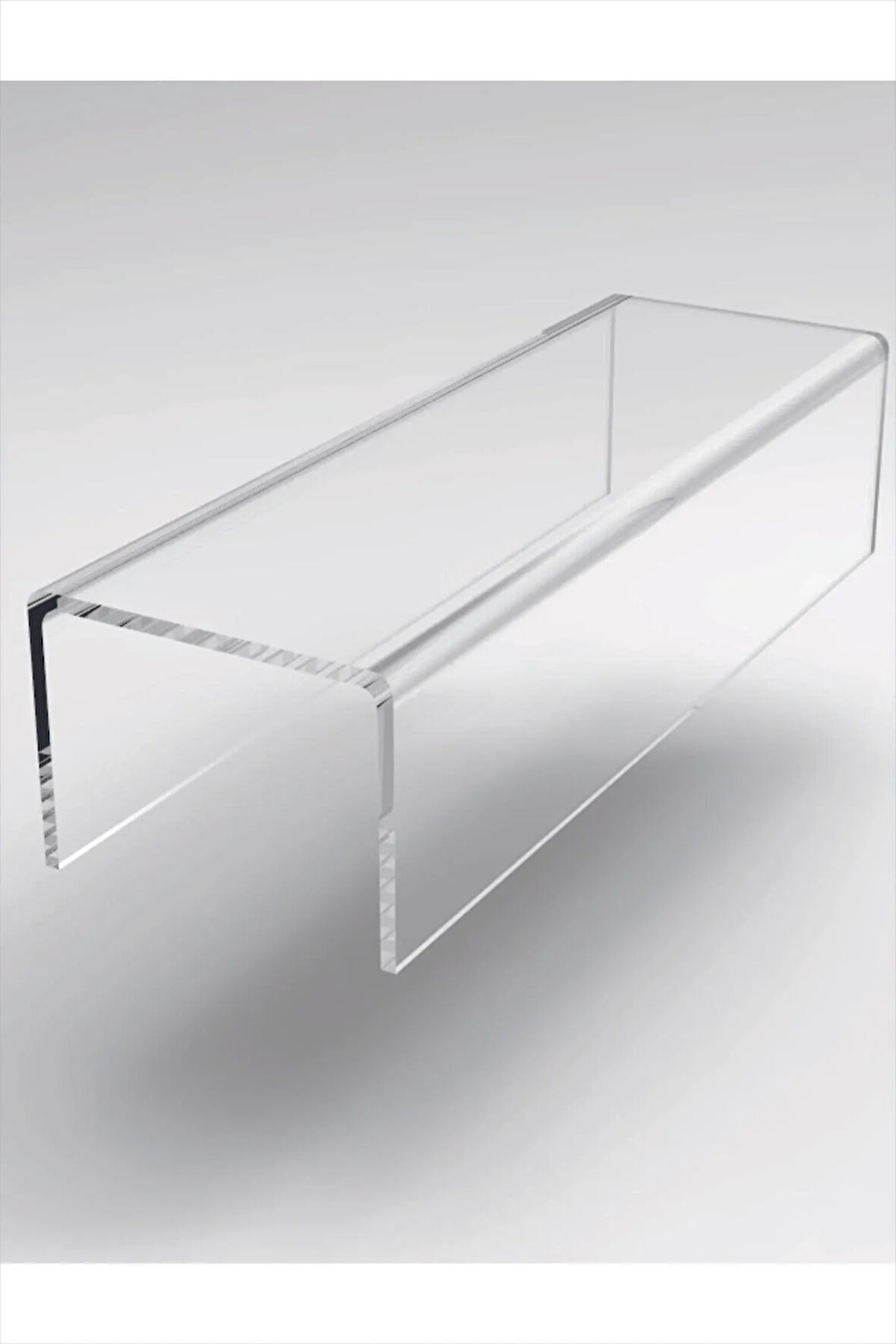 Pleksi Şeffaf Merdiven Sergileme Standı Tek Kademeli Stand 30 Cm