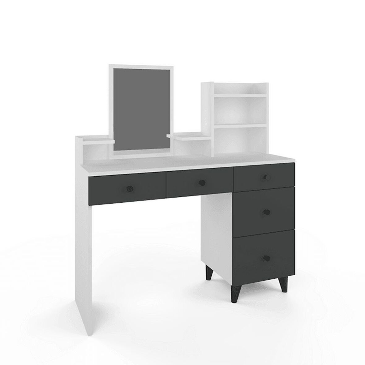 Makyaj Masası 1 - Beyaz - Antrasit