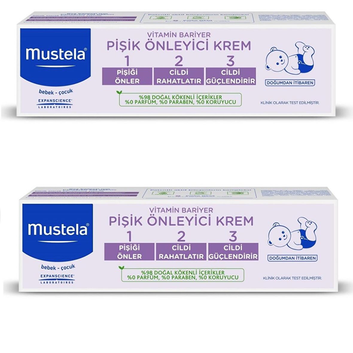 Mustela Vitamin Barrier 1-2-3 Cream 50ml X 2 Adet