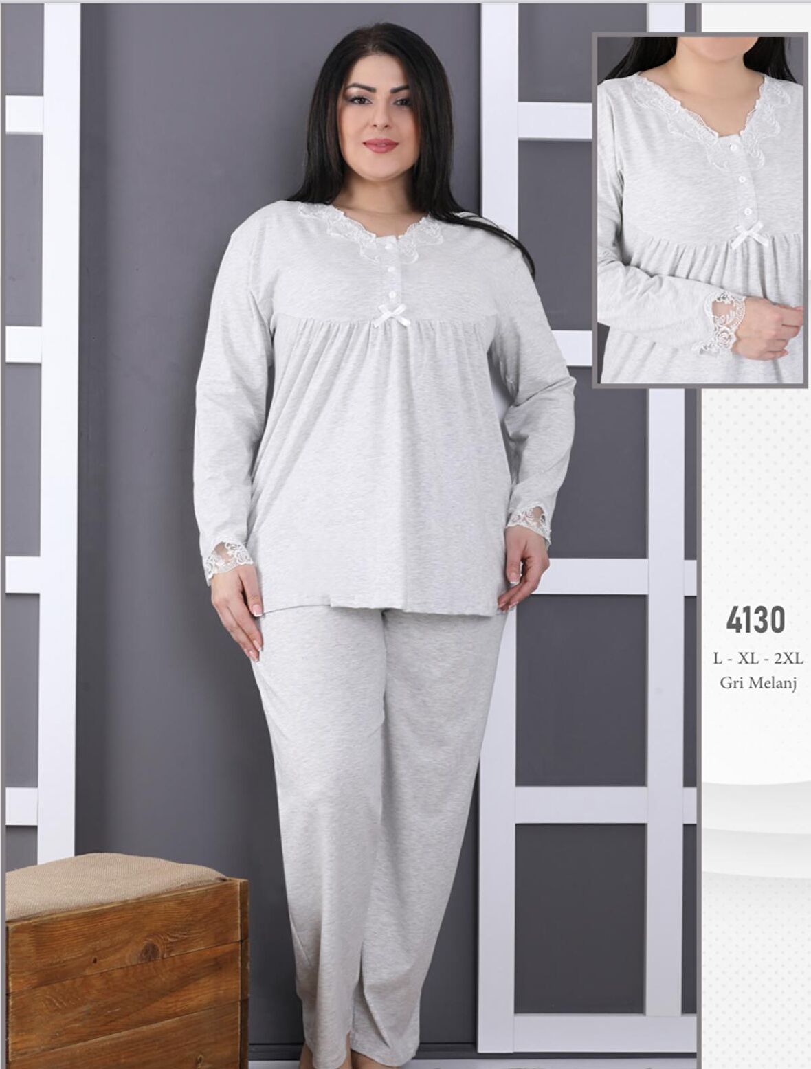 4130 Büyük Beden Pijama Takımı