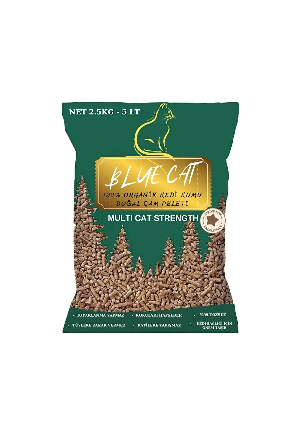Çam Peleti sürüngen Kumu Net 2.5 Kg - 5 Lt - Topaklanmayan %100 Organik Cam Peledi