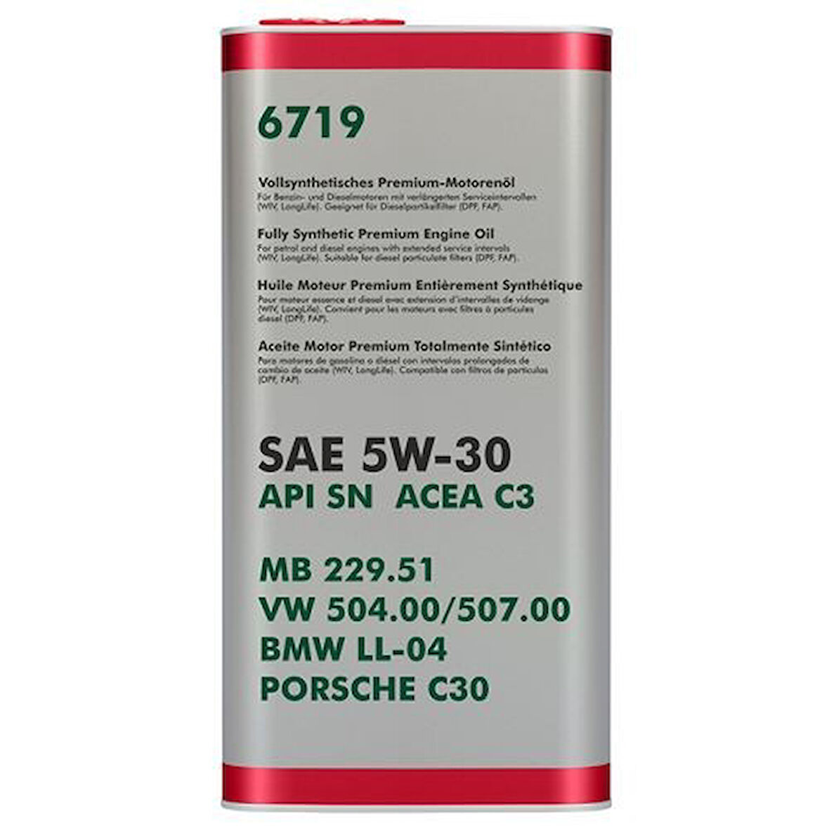 FF6719-5ME FANFARO VW-AUDI-SKODA API SN ACEA C3 5W-30 (METAL) 5 L