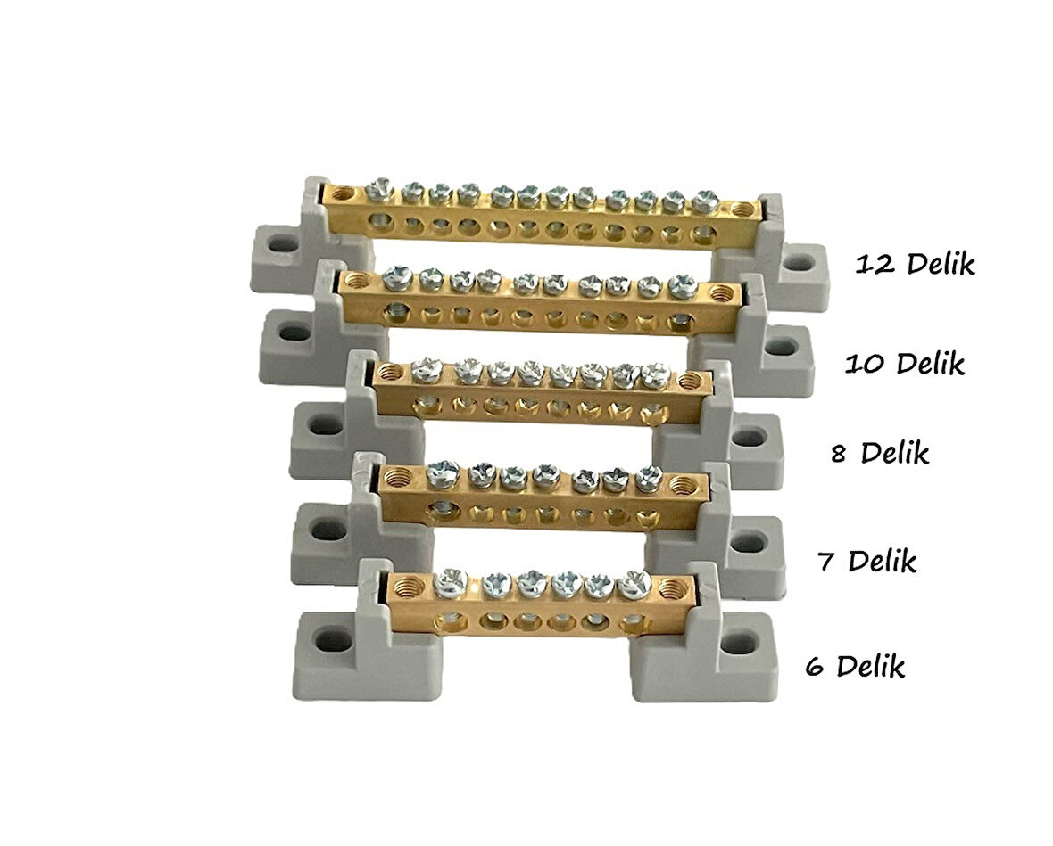 Meepo Nötr Barası 6 Delik 63A (6x8) 5 Adet