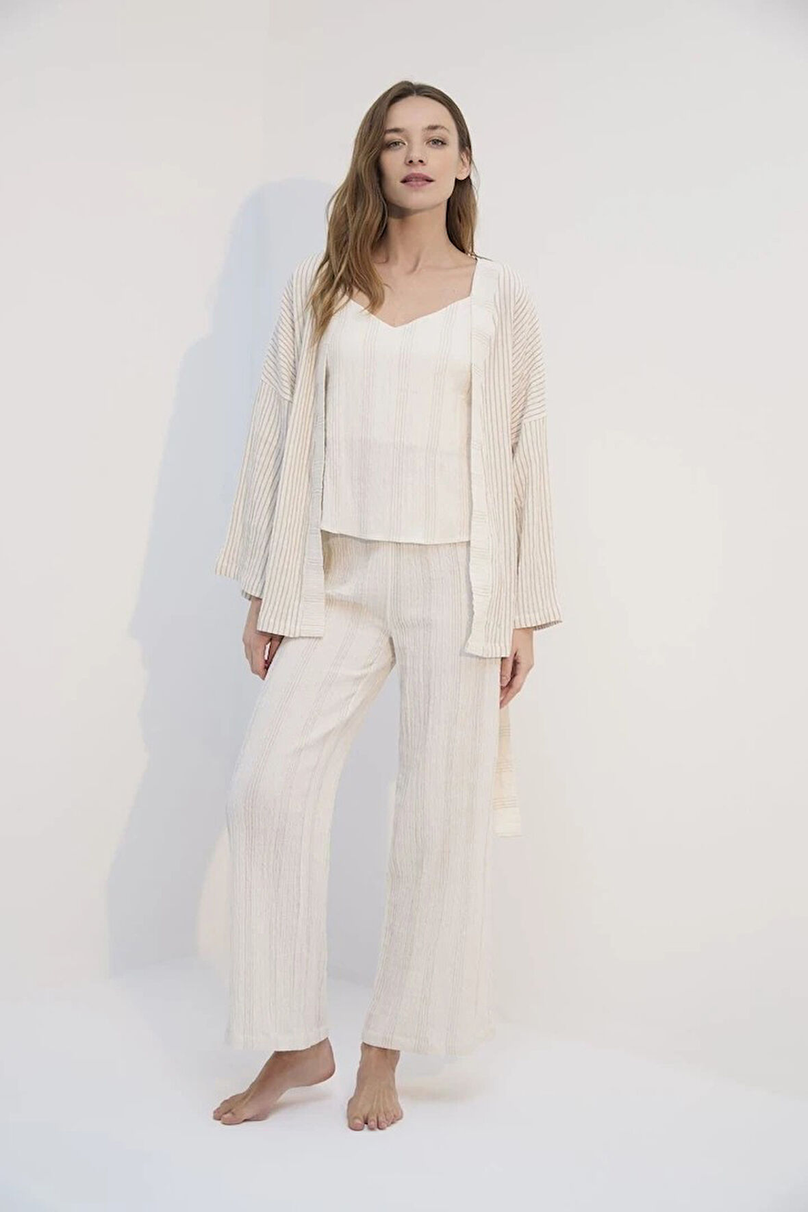 Juliette Camel Alt Üst Sabahlık Takım 1735