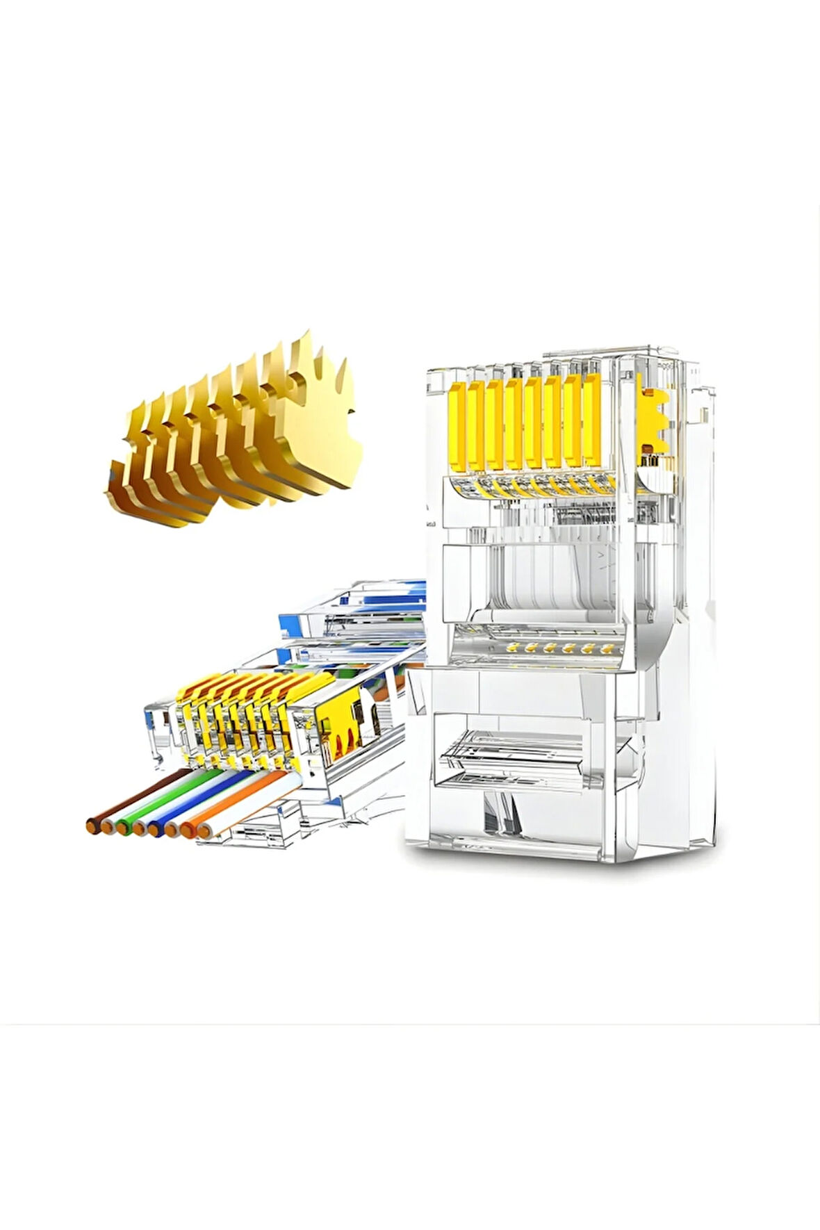 MN6 MN116F Cat6 Jack/EZ YENİ NESİL rj45 konnektör-8P/8C AÇIK UÇLU SOKET-60 Adet/Rj45 jack