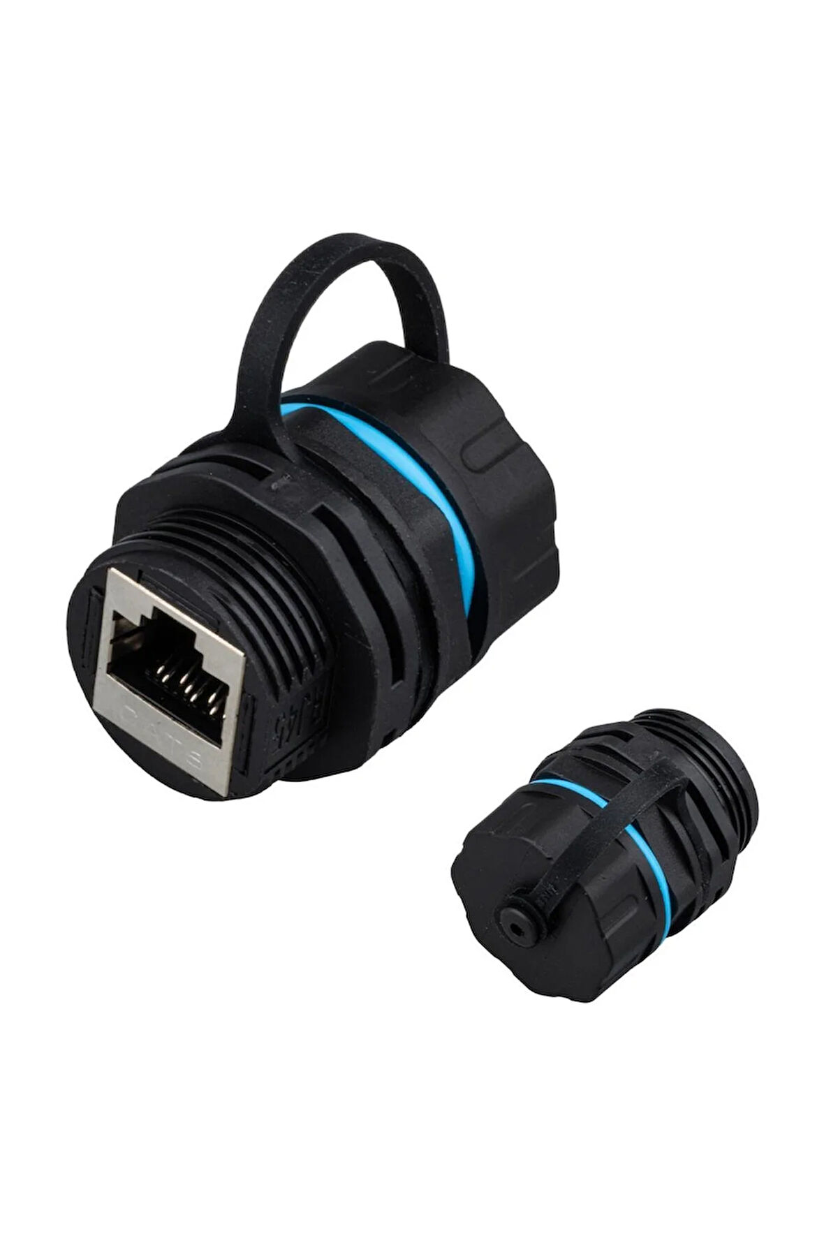 MN6 MN807F IP68 Su Geçirmez RJ45 Dişi Panel Konnektör | Kapaklı Dış Mekân Ağ Bağlantısı