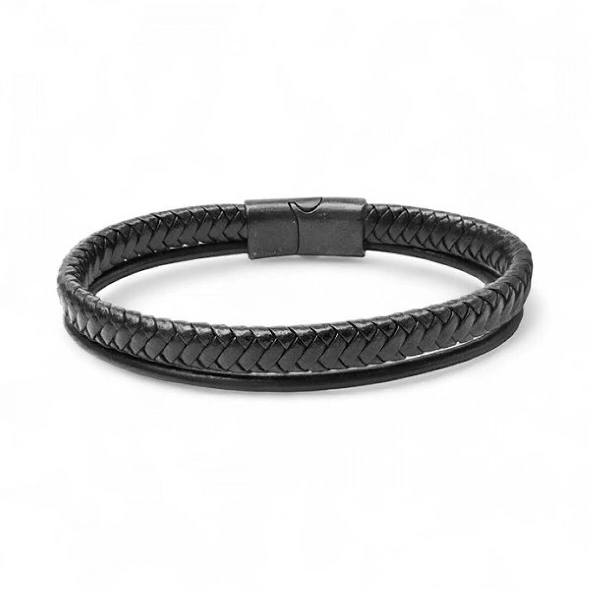 Moncuk Design Siyah Renk Çoklu Deri Bileklik 33513B5D1