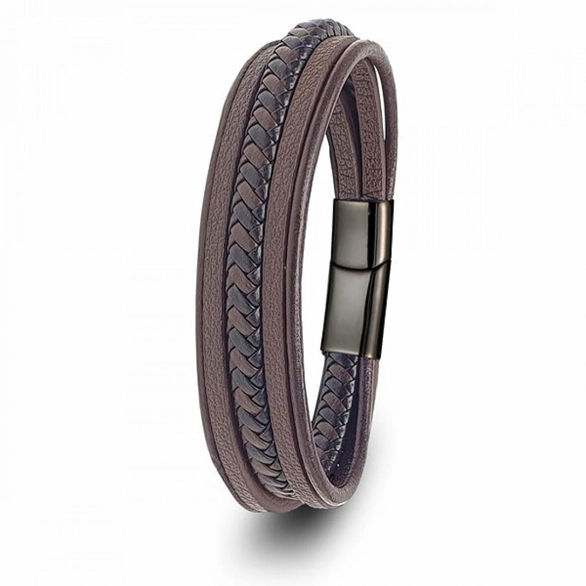 Moncuk Design Kahve Siyah Çoklu Deri Bileklik 33513B2D4