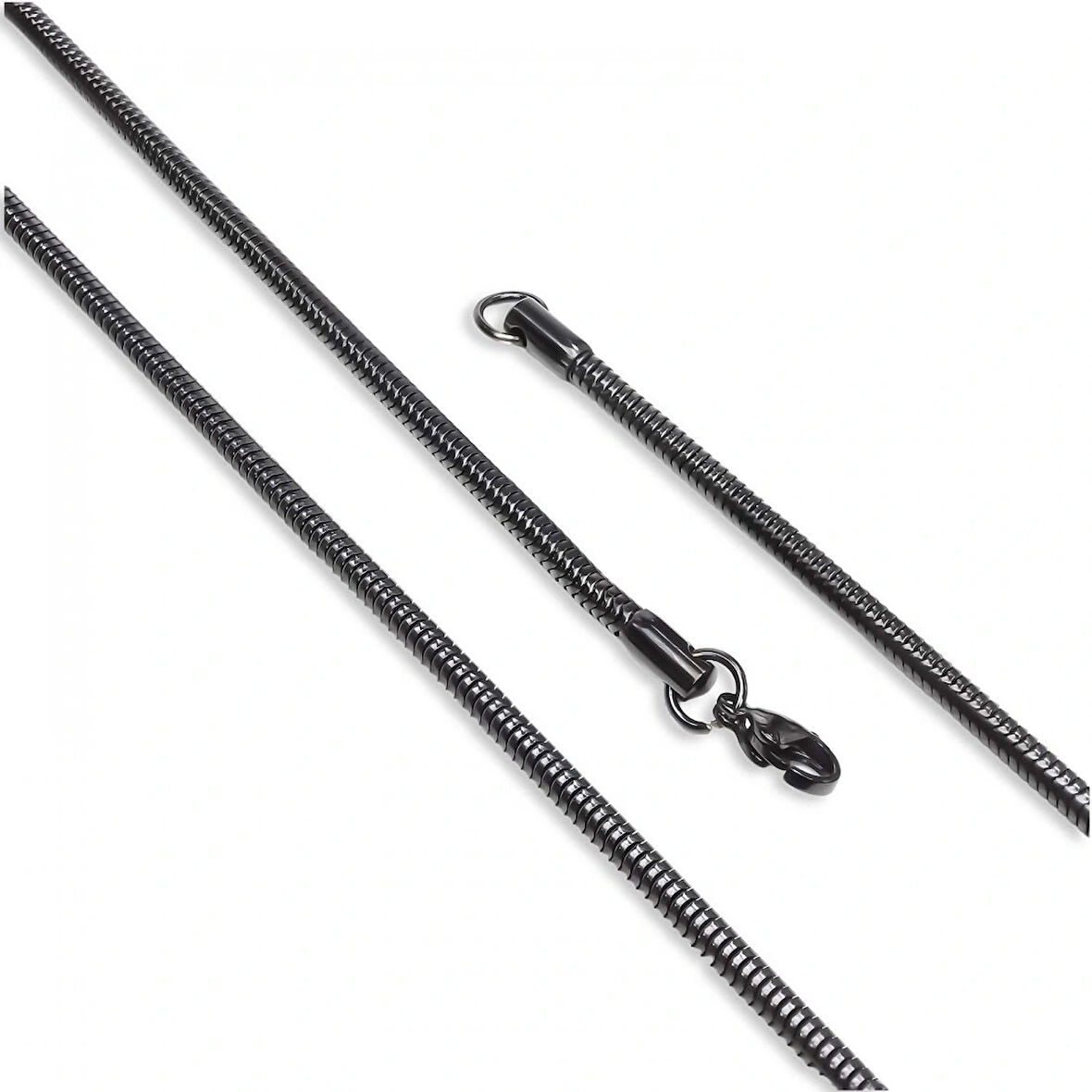 Moncuk Design Spiral Çelik Kolye 3Mm 3351CEK048