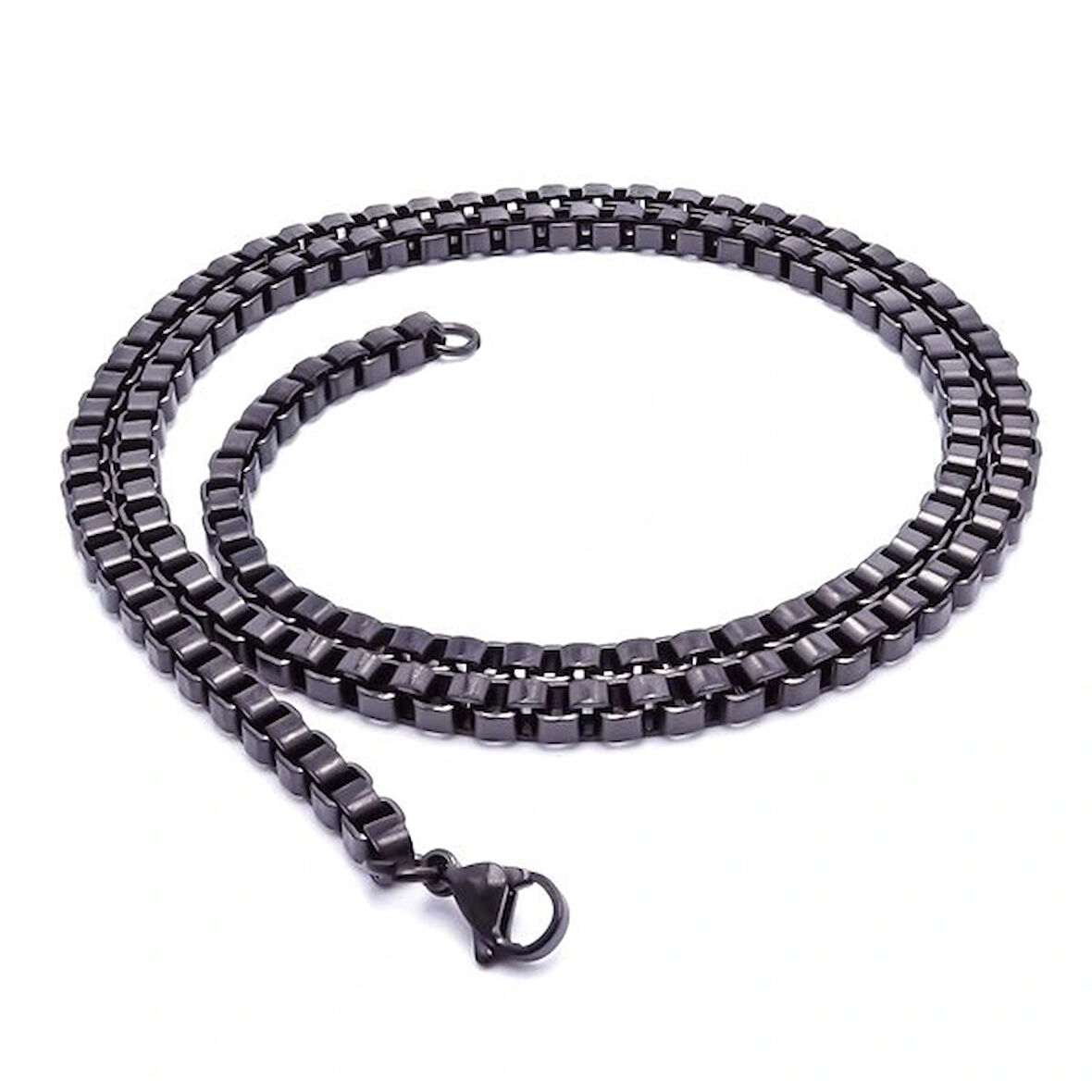 Moncuk Design Kare Arnavut Çelik Kolye 4Mm 3351CEK053