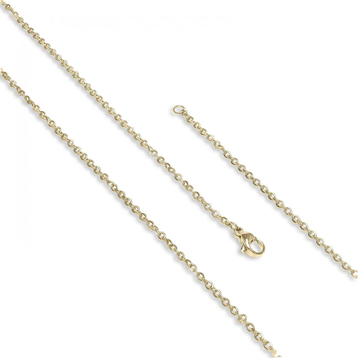 Moncuk Design Minik Boy Sarı Çelik Zincir Kolye 0.5Mm 3351CEK004