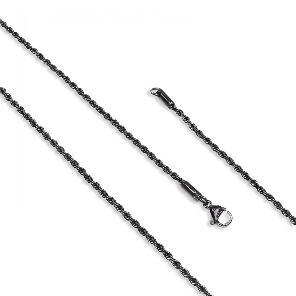 Moncuk Design Sarmal Halat Çelik Kolye 2Mm 3351CEK027