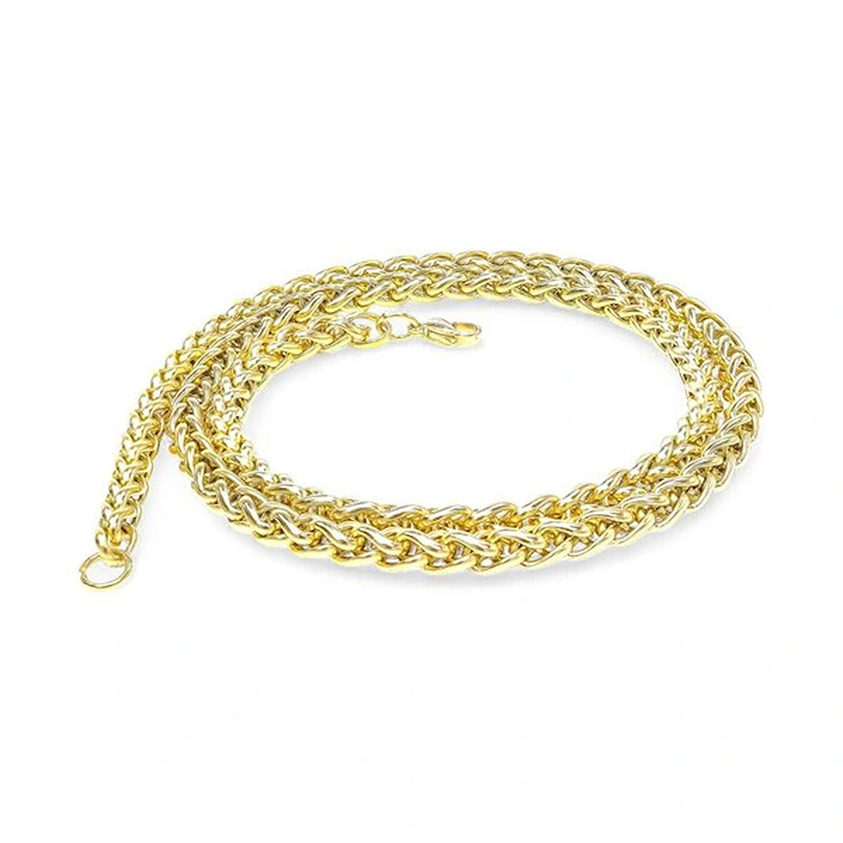 Moncuk Design Sarı Renk Çelik Kolye 6Mm 3351CEK018