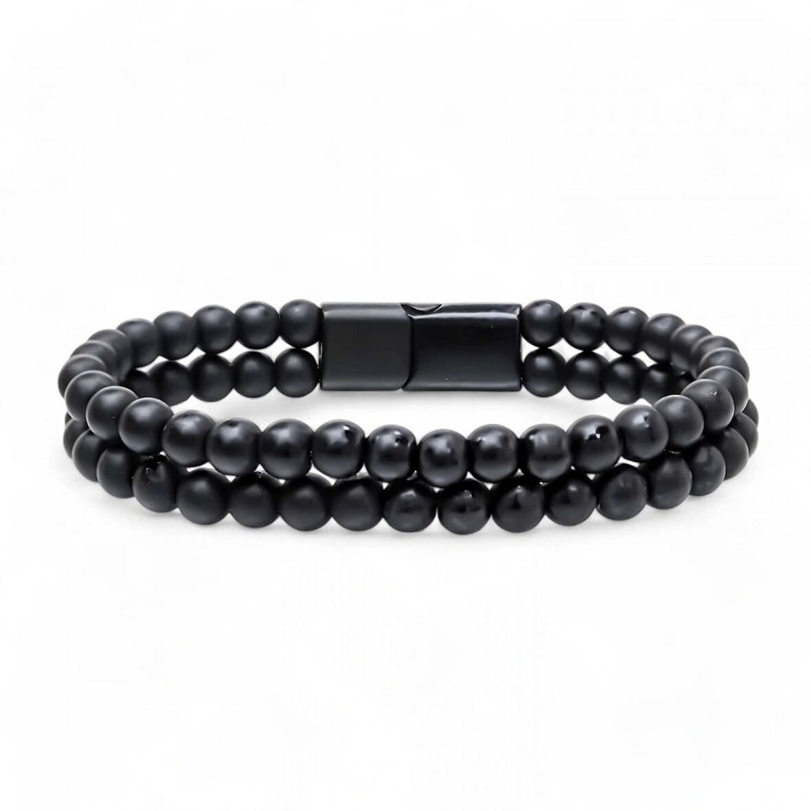 Moncuk Design Çift Oniks Çelik Bileklik 33512B20D5