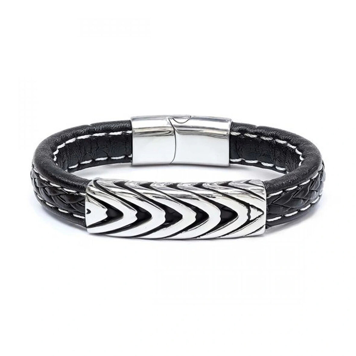 Moncuk Design Çelik Ve Deri Bileklik 33511B2D20