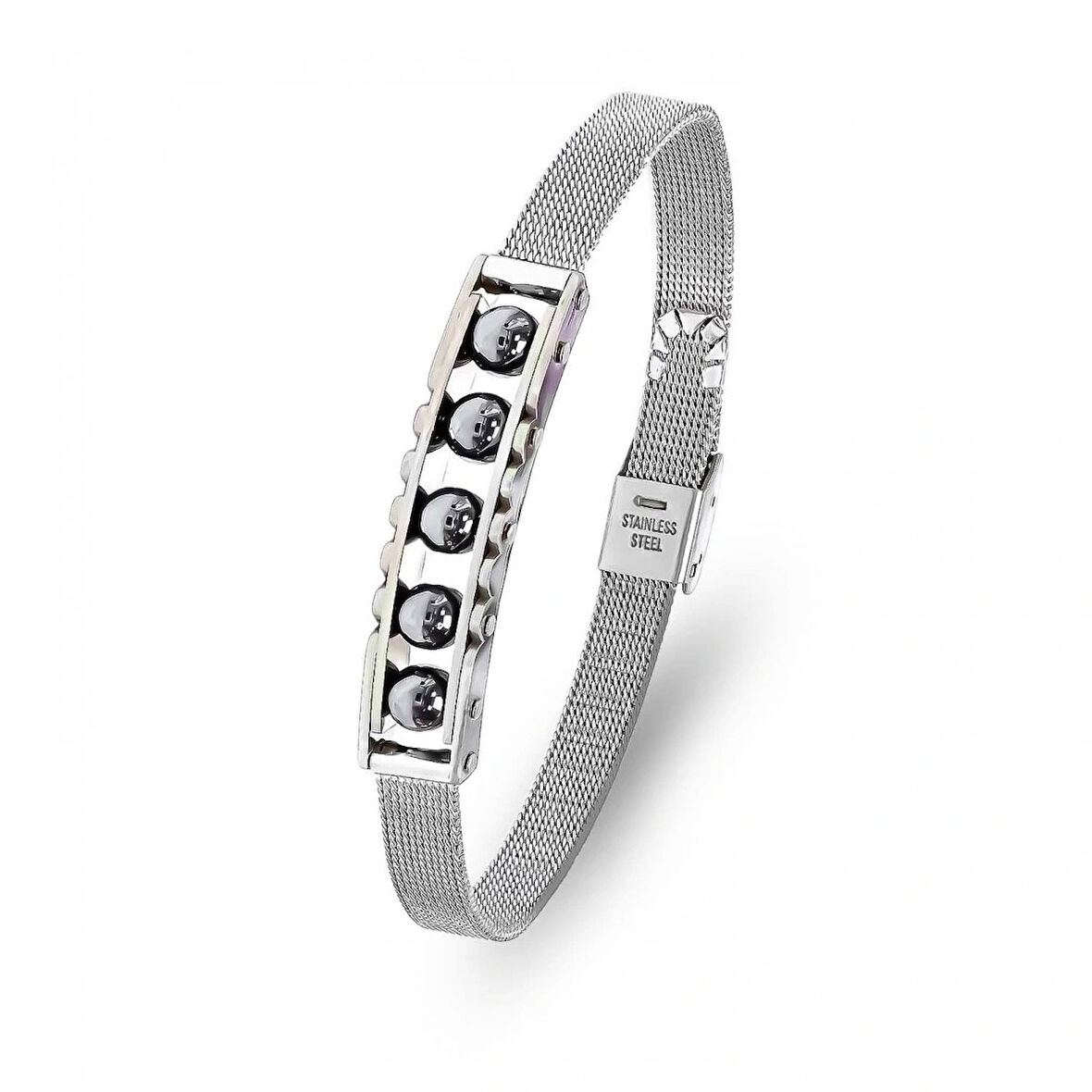 Moncuk Design Hematit Taşı Ve Paslanmaz Çelik Bileklik 33512B23D5