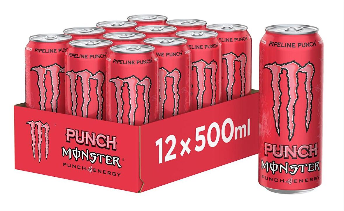 Monster Energy Pipeline Punch Enerji İçeceği 500 Ml X 12 Adet