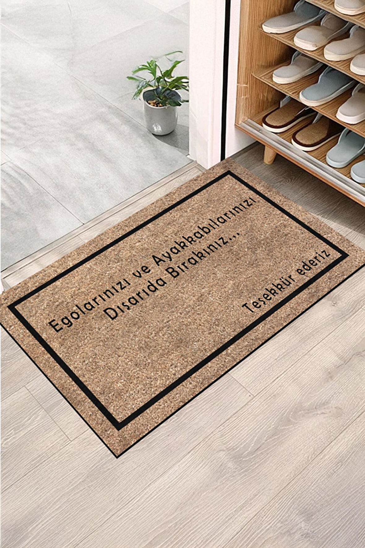 Monnhein Kapı Önü Paspası - Modern ve Şık Kapı Paspası | Ev, Ofis ve Dış Mekân Kullanımı İçin (Kapıda Ego Kontrolü)