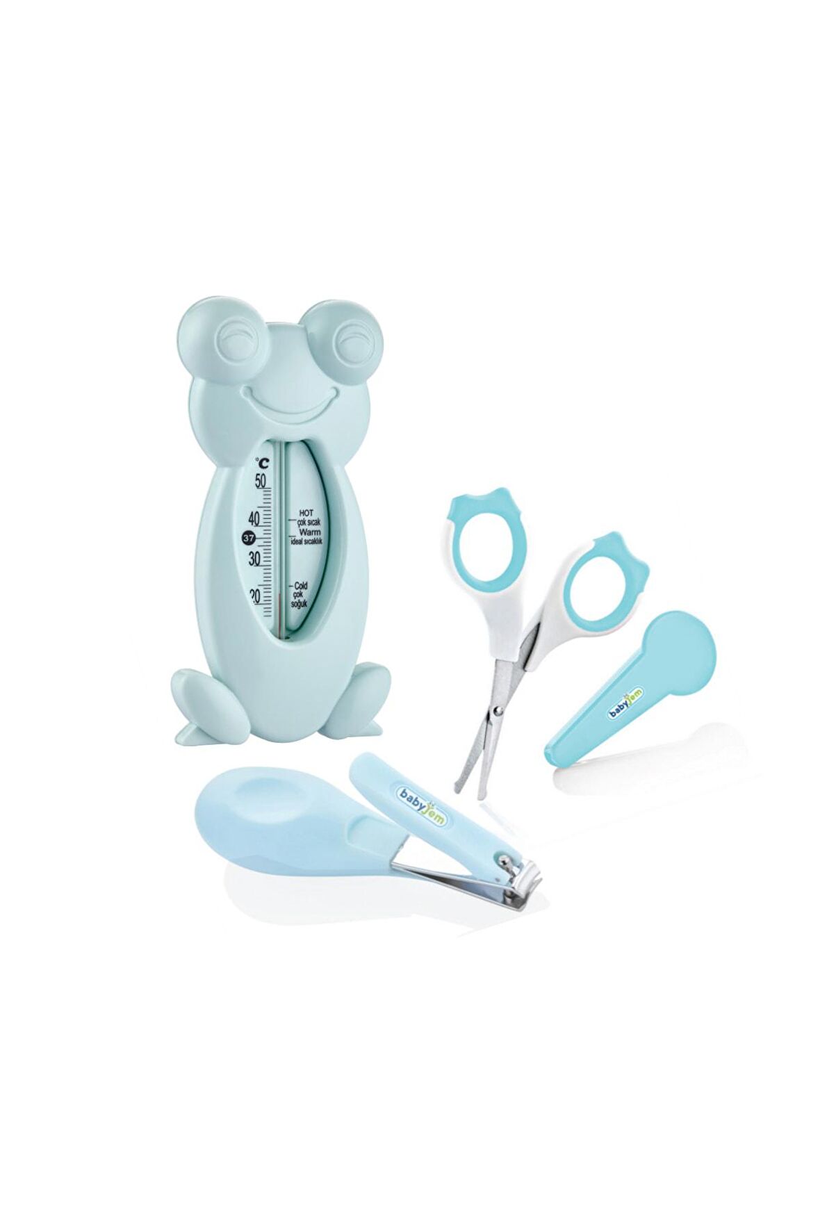 3'lü Bebek Banyo Seti (banyo Termometresi+çıtçıtmakas+kılıflı Makas)