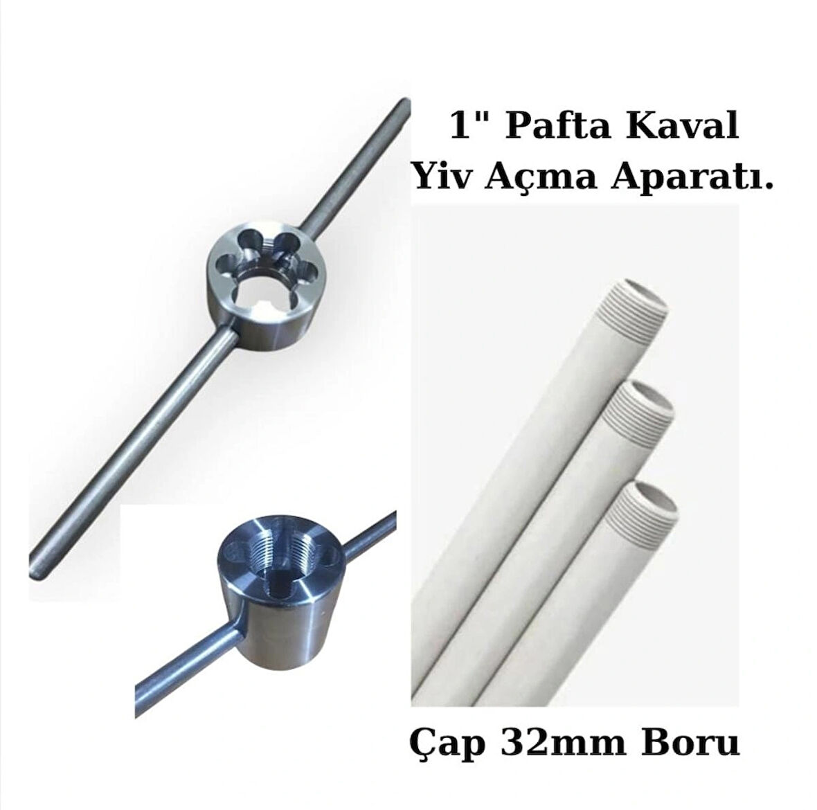 YAĞMURLAMA BORUSU PAFTA KAVAL YİV AÇMA APARATI 1''32MM