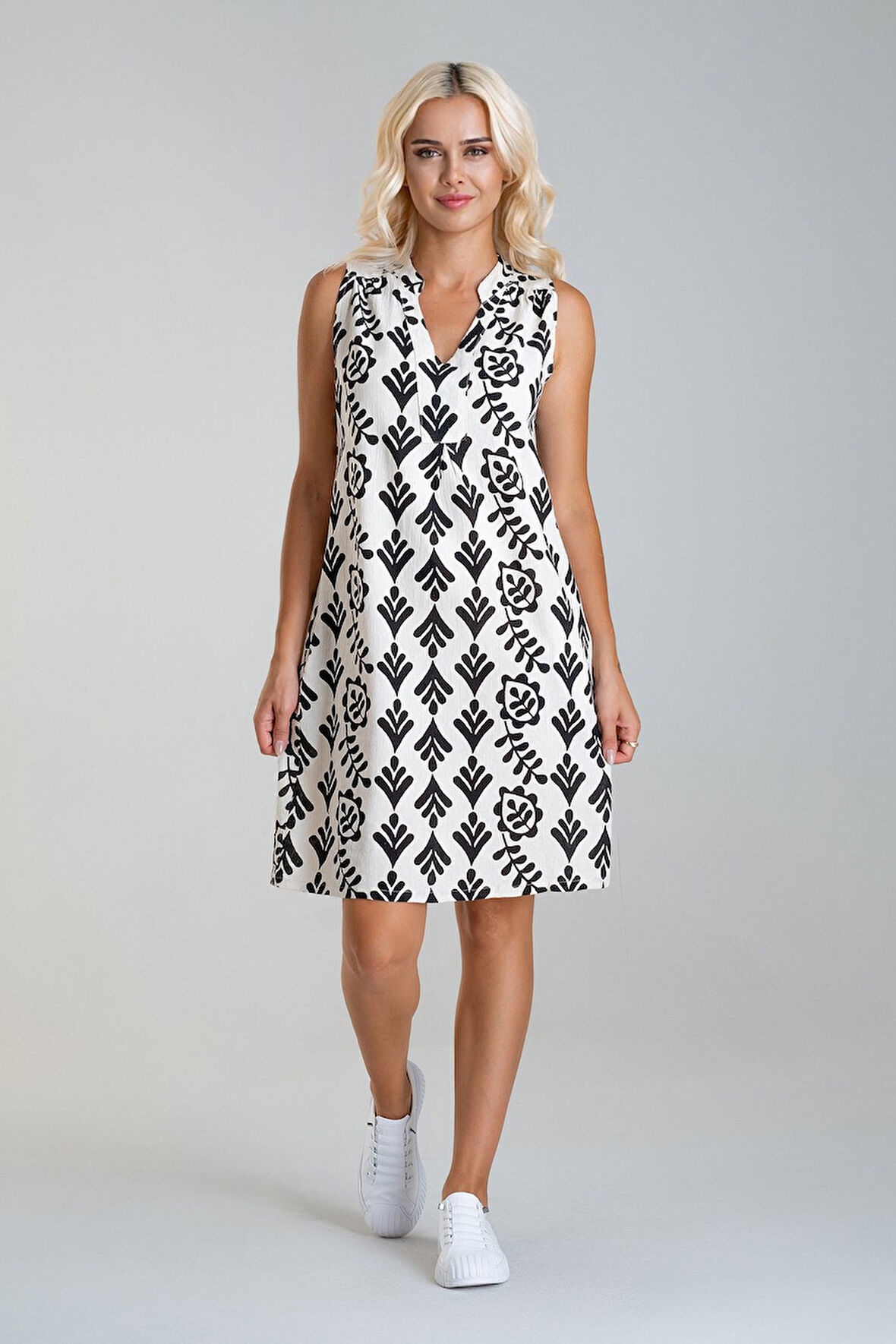 Cepli Yıkanmış Pamuk Likralı Elbise