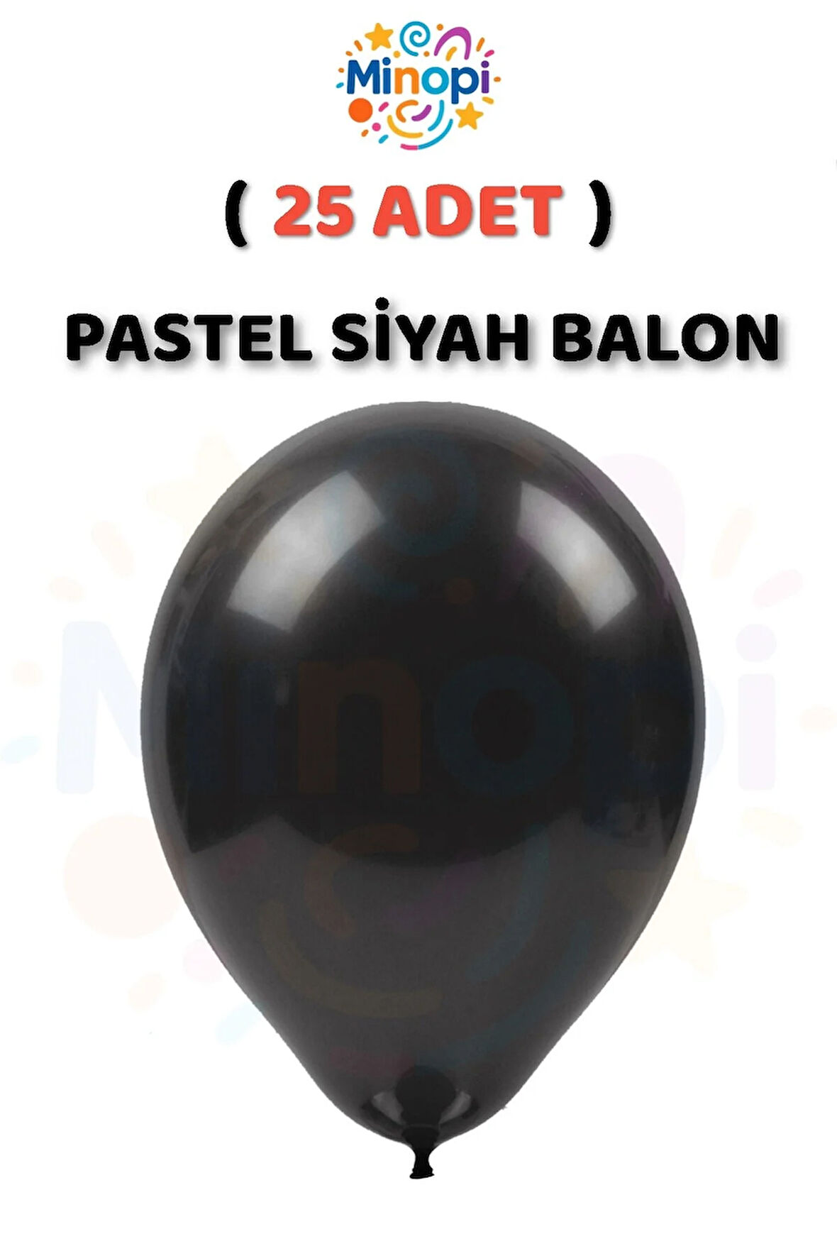 ( 25 Adet ) Siyah Balon 12'' Lateks Pastel Balon Doğum Günü Organizasyon Süsleme
