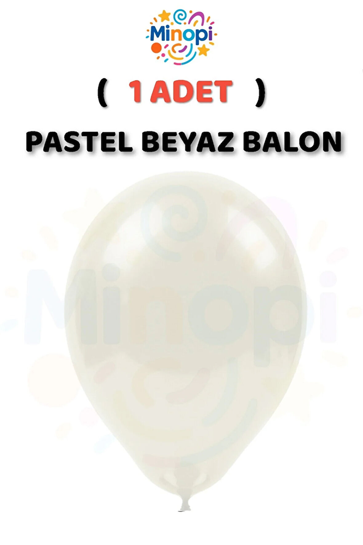 ( 1 Adet ) Beyaz Balon 12'' Lateks Pastel Balon Doğum Günü Organizasyon Süsleme